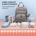 3-in-1 Diaper Bag & Foldable Baby Bed – Waterproof Travel Backpack with USB Charging, Large Capacity & Multi-Function Design