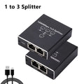 1000Mbps Ethernet Splitter – 1-in-4-Out RJ45 LAN Adapter Cat6 Gigabit Network Switch for PC, Laptop, TV Box & Router