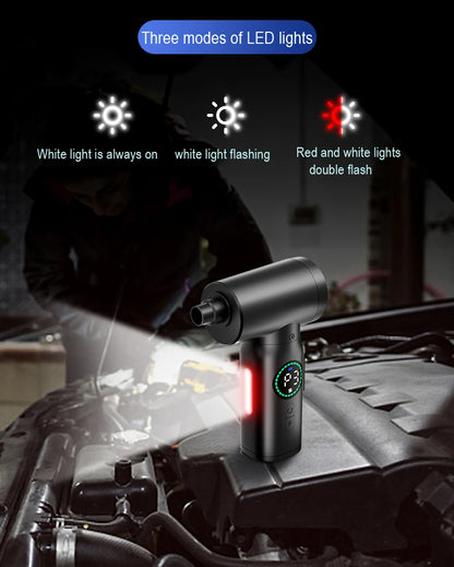 7500mAh Portable Compressed Air Duster – Cordless Multi Air Blower & Vacuum Cleaner for Keyboard & Computer Cleaning