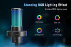 FIFINE AmpliGame A8 PLUS USB Microphone – RGB Lighting, 4 Polar Patterns, Gain Control, Live Monitoring, Mute Touch