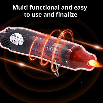 300W Heat Gun Hot Air Electrical Power Mini Gun Blower Handheld with Heat Shrink Butt for DIY Soldering Craft Embossing Wrapping