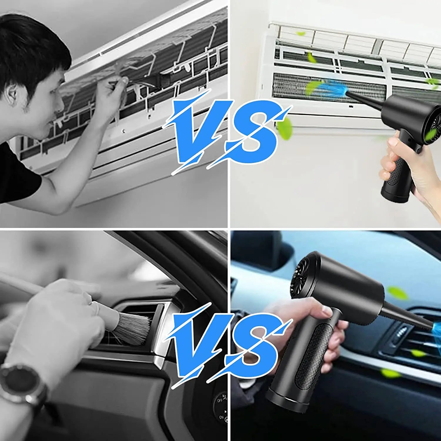 Portable Air Duster for Computer Cleaning – 51000RPM Cordless Compressed Air Blower with LED Light for PC & Keyboard