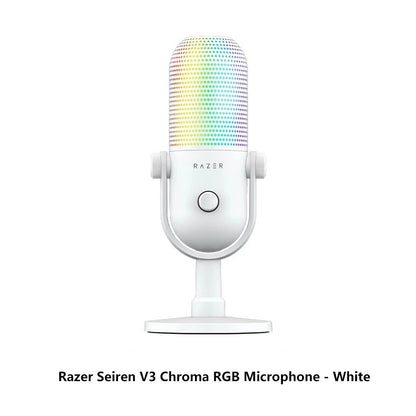 Razer Seiren V3 Chroma RGB Microphone – Tap-to-Mute, Game & Stream Reactive Lighting, Supercardioid Condenser Mic