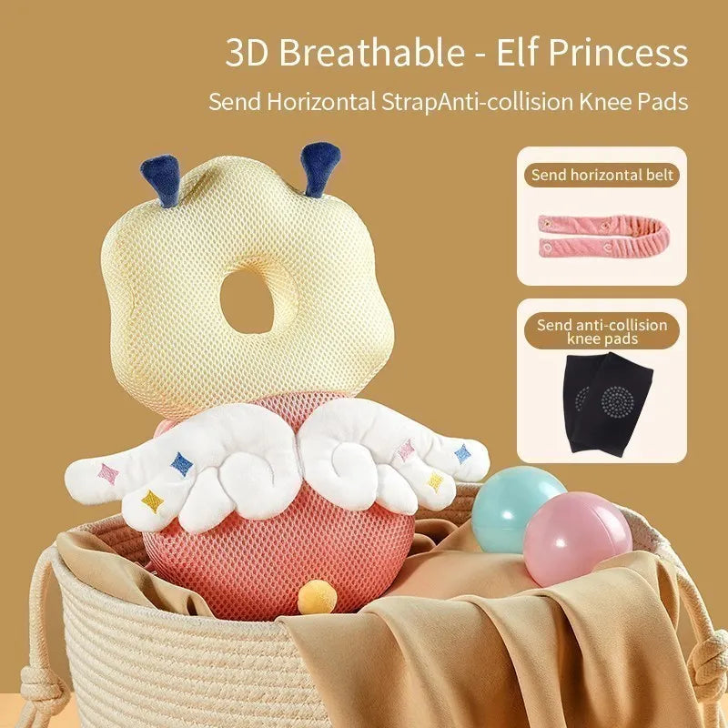 AIBEDILA Baby Head Protection Pillow – Soft Anti-Fall Cushion with Adjustable Headrest
