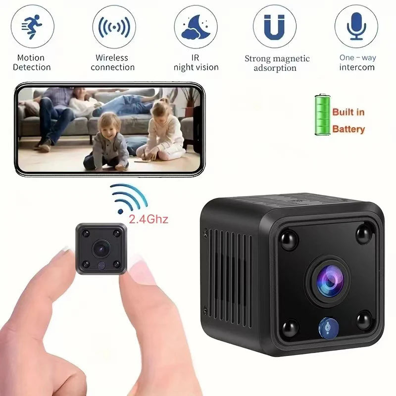 Lenovo Mini 1080P HD Camera Smart Life Wireless WiFi Remote Monitor Camera With Built-In Battery Video Night Home Security CAM