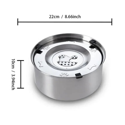 Big Capacity Stainless Steel Dog & Cat Water Bowl – No-Spill, Anti-Splash, Non-Slip Pet Feeder