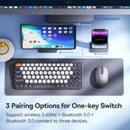 Baseus Wireless Bluetooth Mouse F01B | 3-Mode Connection (2.4G/BT5.0/BT3.0) | Ergonomic, Silent Click | for Laptop, Mac, PC