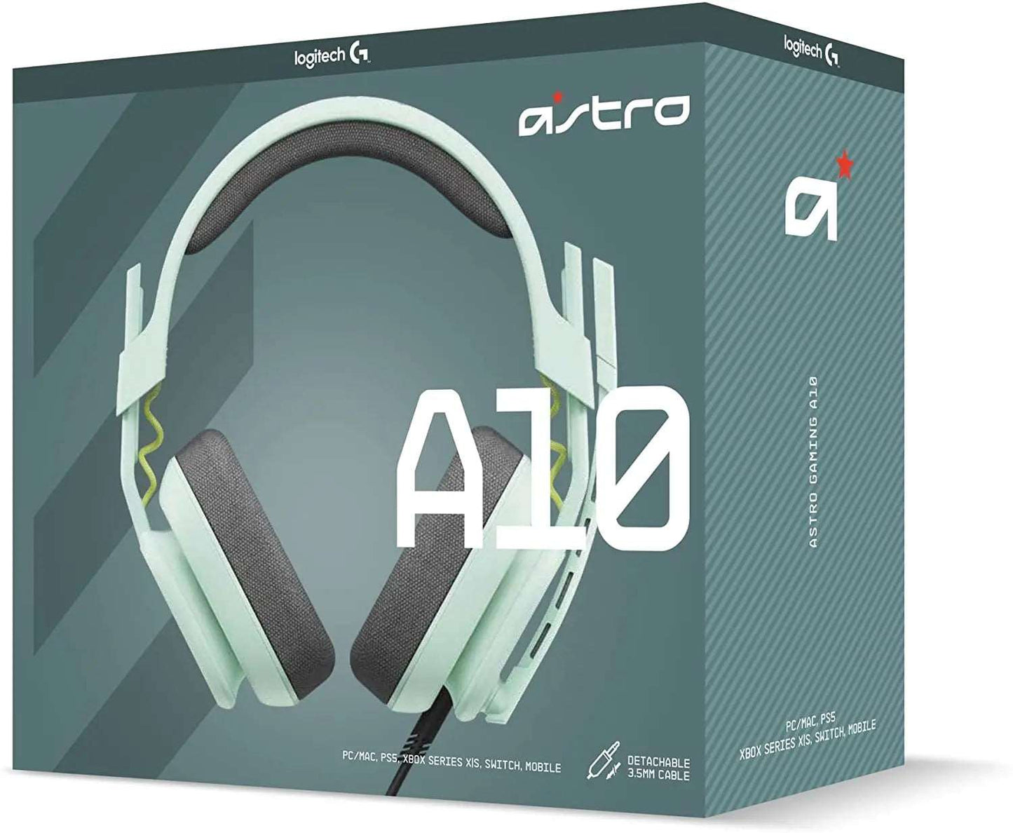 Logitech Astro A10 Gaming Headset Gen 2 Wired Headset Over-Ear Gaming Headphones with Flip-to-Mute Microphone 32 Mm Drivers