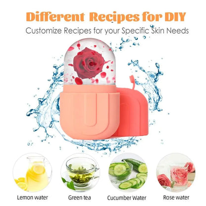 Silicone Ice Roller for Face – Reusable Facial Massager for Skin Care, Lifting & Contouring