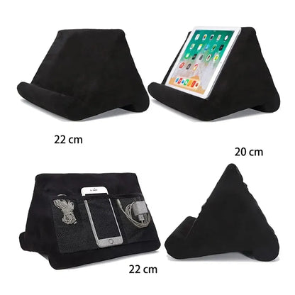 Xnyocn Tablet Pillow Stand | Soft Multi-Angle Sponge Holder for iPad, Samsung, Huawei, Kindle | Bed Sofa Book & Tablet Mount