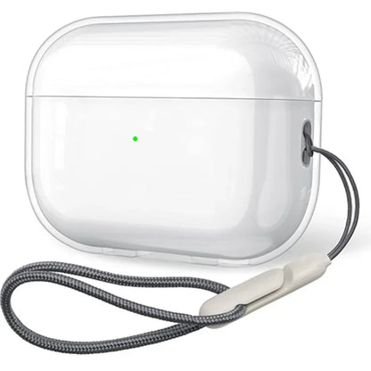 Clear TPU Earphone Case with Lanyard for AirPods Pro 2, AirPods 3, 2, 1 – Shockproof Transparent Protective Cover