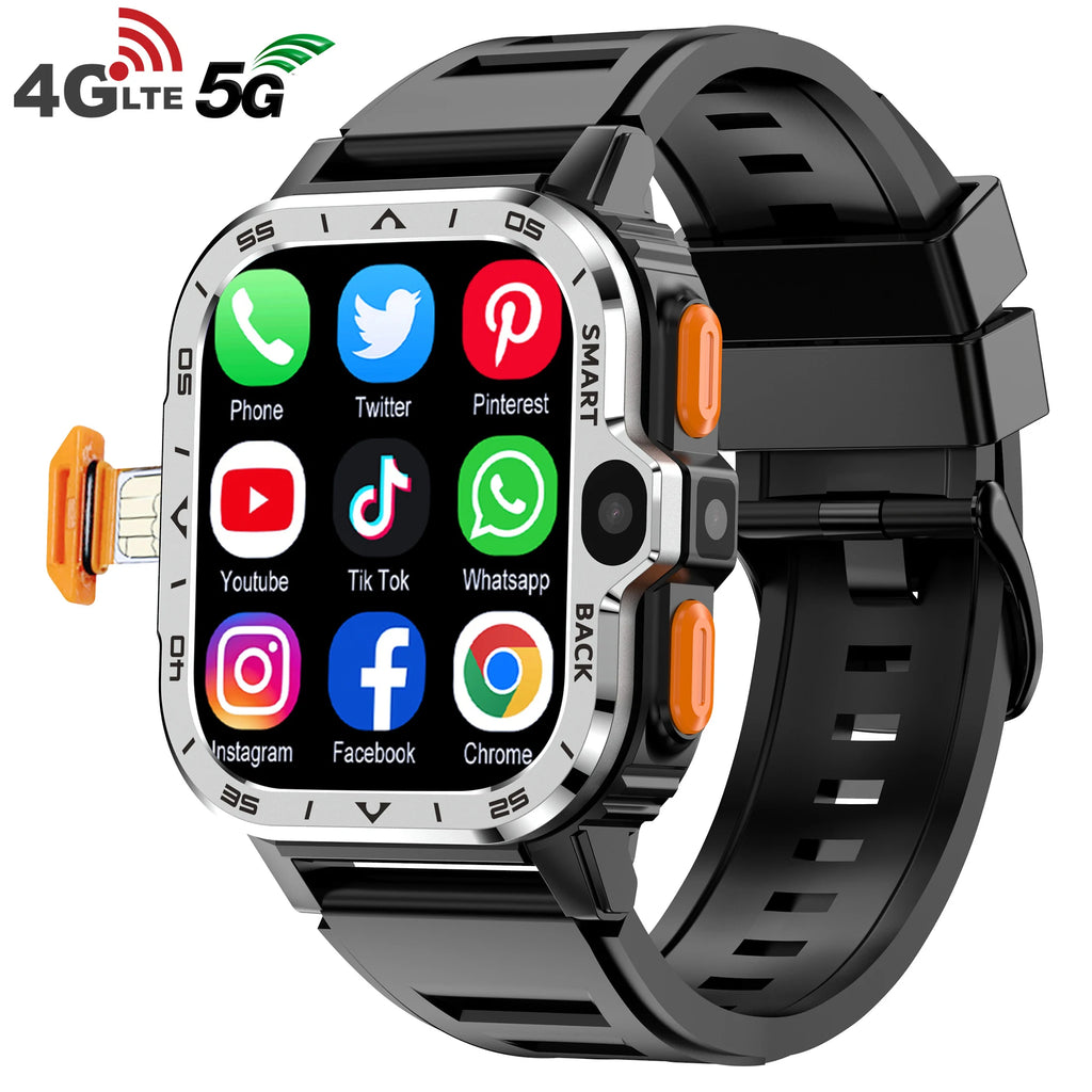 Valdus PGD 4G Android Smart Watch for Men – 64GB ROM, Dual HD Camera, NFC, WiFi, GPS, SIM Support, Fitness & Health Tracker