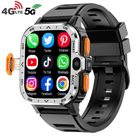 Valdus PGD 4G Android Smart Watch for Men – 64GB ROM, Dual HD Camera, NFC, WiFi, GPS, SIM Support, Fitness & Health Tracker