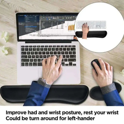 Keyboard Mouse Wrist Rest Pad Memory Foam Superfine Fiber Easy Typing Non-Slip Wrist Rest Pain Relief Office Supplies