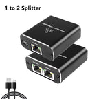 1000Mbps Ethernet Splitter – 1-in-4-Out RJ45 LAN Adapter Cat6 Gigabit Network Switch for PC, Laptop, TV Box & Router