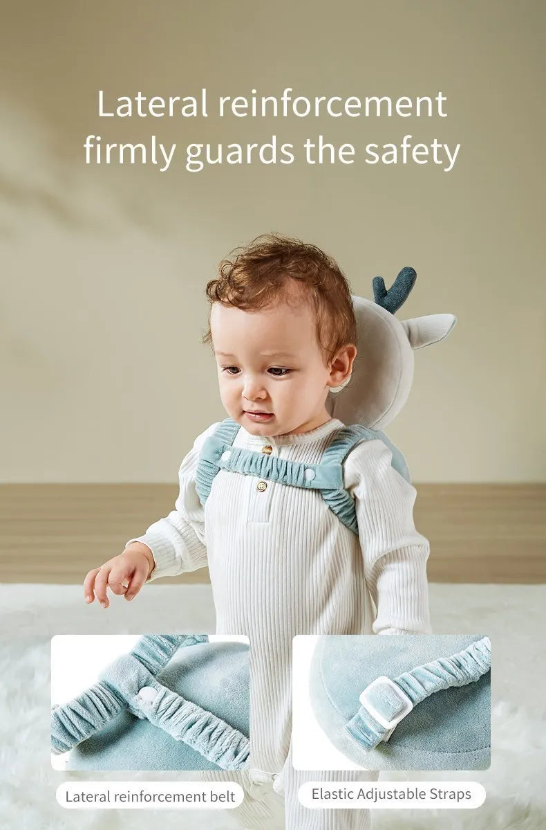 AIBEDILA Baby Head Protection Pillow – Soft Anti-Fall Cushion with Adjustable Headrest