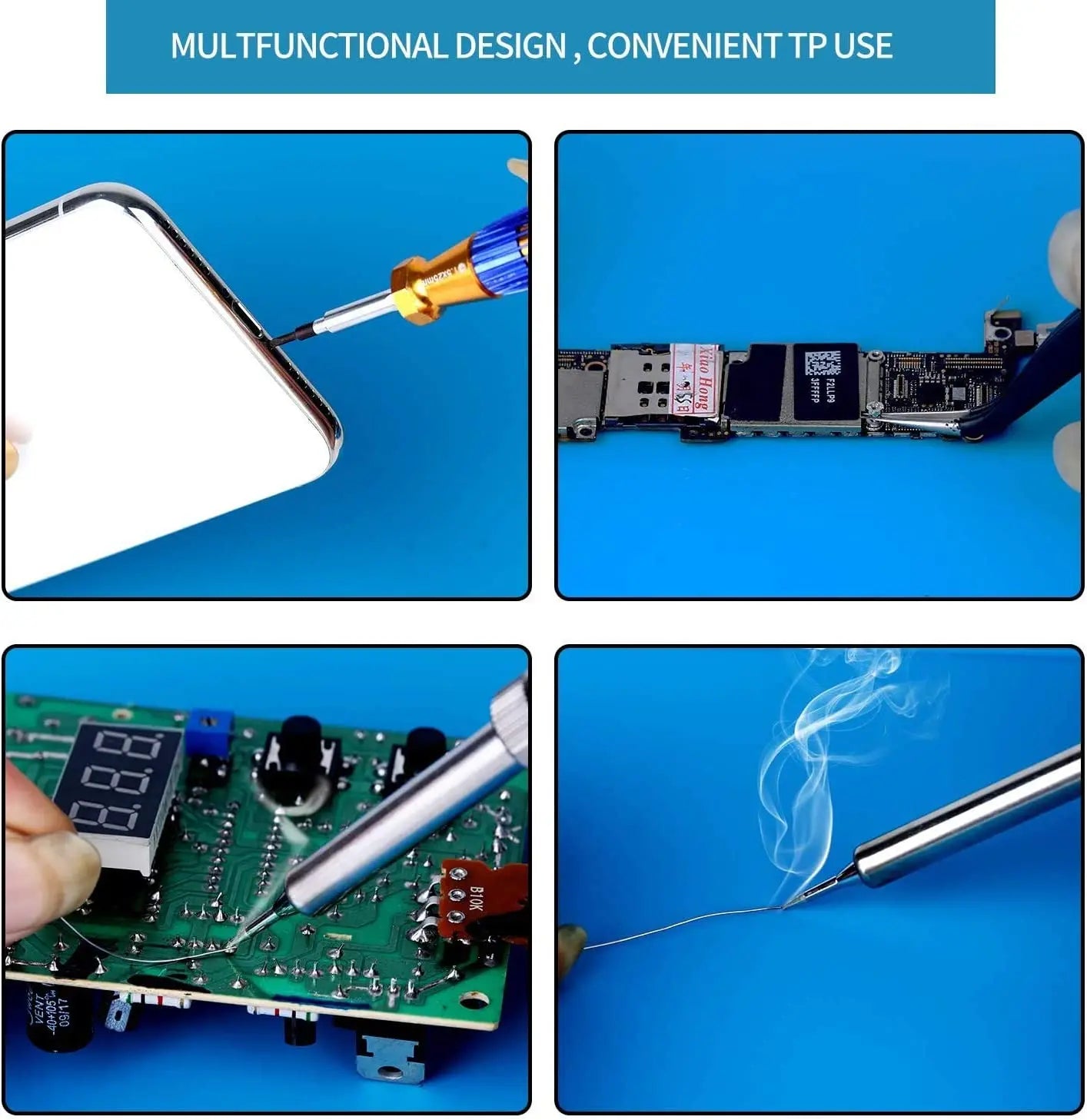 Soldering Station Silicone Work Mat – Heat-Resistant 932°F, Anti-Static Magnetic Mat for Electronics, Phone & Laptop Repair
