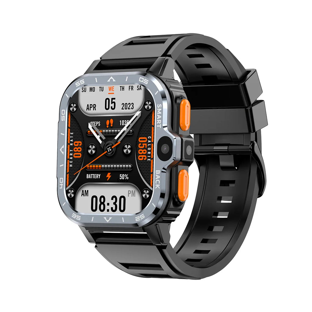 Valdus PGD 4G Android Smart Watch for Men – 64GB ROM, Dual HD Camera, NFC, WiFi, GPS, SIM Support, Fitness & Health Tracker