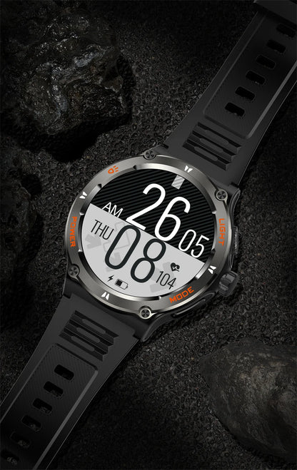 2024 New Outdoor Sport Smartwatch – GPS, Compass, LED Flashlight, 3ATM Waterproof, BT5.3 Call for Huawei & Xiaomi