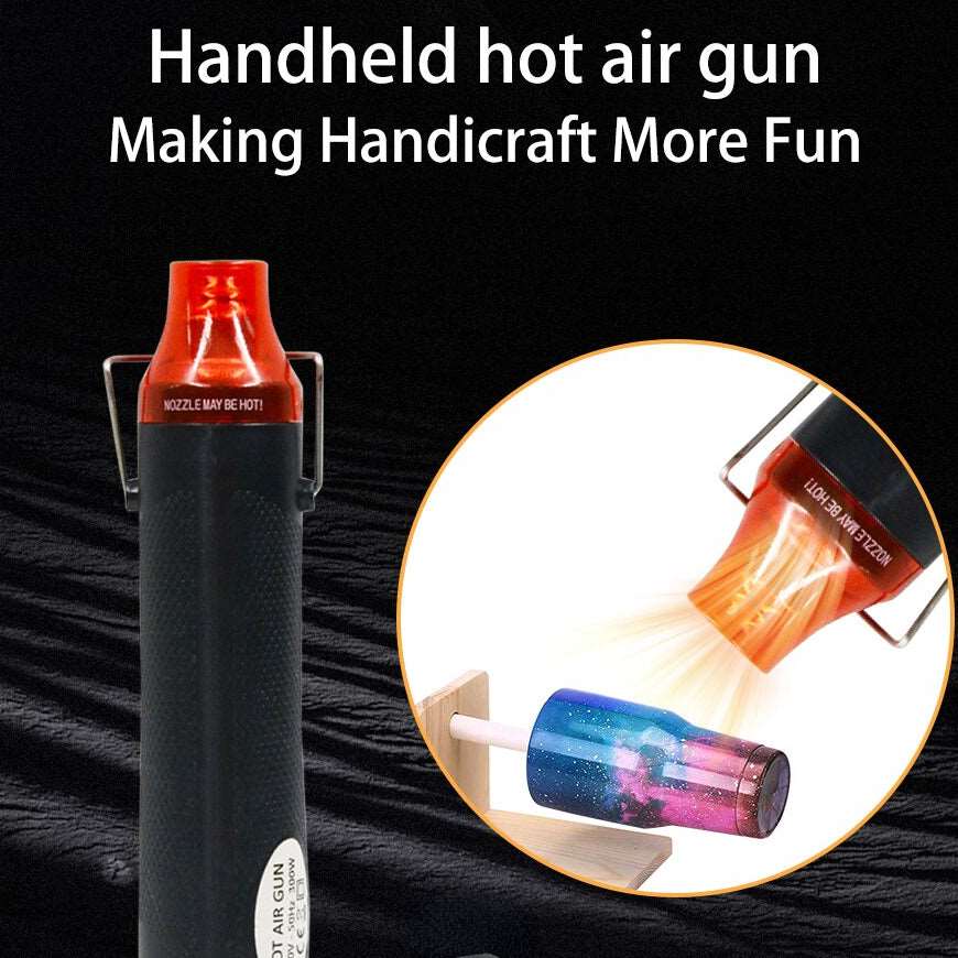 300W Heat Gun Hot Air Electrical Power Mini Gun Blower Handheld with Heat Shrink Butt for DIY Soldering Craft Embossing Wrapping