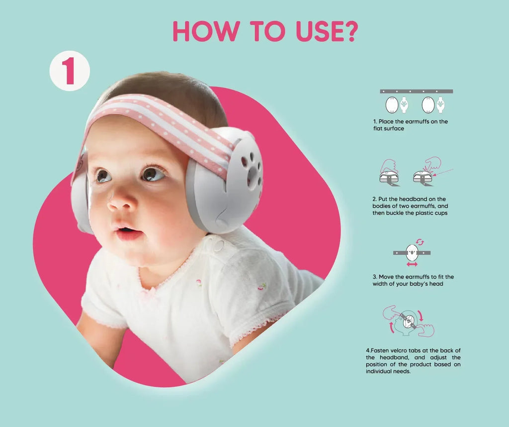 Baby Noise-Cancelling Headphones – 2-in-1 Convertible Earmuffs for Infants | Noise Reduction for Peaceful Sleep