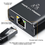 1000Mbps Ethernet Splitter – 1-in-4-Out RJ45 LAN Adapter Cat6 Gigabit Network Switch for PC, Laptop, TV Box & Router