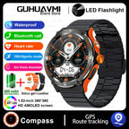 2024 New Outdoor Sport Smartwatch – GPS, Compass, LED Flashlight, 3ATM Waterproof, BT5.3 Call for Huawei & Xiaomi