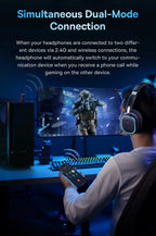 Baseus GH02 Wireless Gaming Headphones – RGB, 40H Battery, Bluetooth & Wired