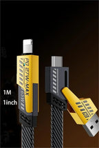 4-in-1 Fast Charging Data Cable | 65W PD & 27W QC | 1M Type-C Multi-Device Charging Cord for Android, iPhone, Tablets, Laptops