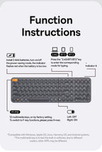 Baseus Wireless Bluetooth Mouse F01B | 3-Mode Connection (2.4G/BT5.0/BT3.0) | Ergonomic, Silent Click | for Laptop, Mac, PC