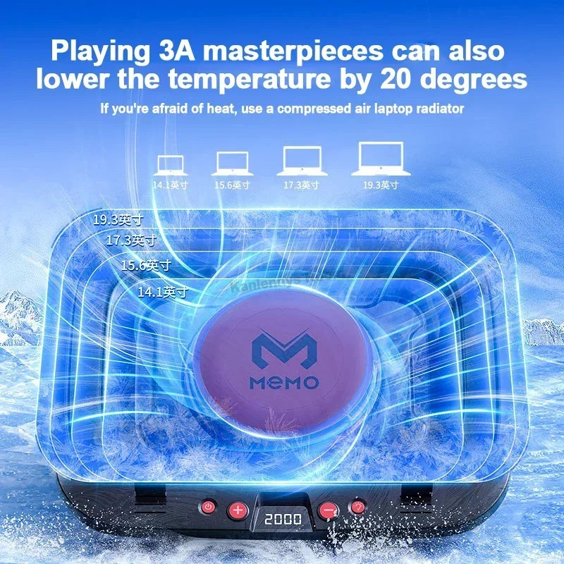 FL08 Laptop Cooler Strong Wind Cooling Stand Base Adjustable Powerful Fan Pressure Game Cooling Pad Bracket For Laptop Notebooks