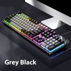 K500 Wired Office & Gaming Keyboard – 104 Keys, Multicolor Backlight, Mechanical Feel, USB for Windows & macOS
