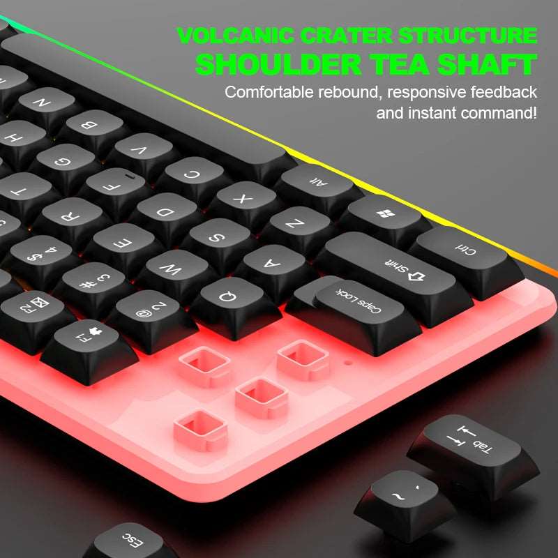 LIMEIDE GTX350 Series Wired 104 Keys Membrane Keyboard Many Kinds of Colorful Lighting Gaming and Office For Windows and IOS