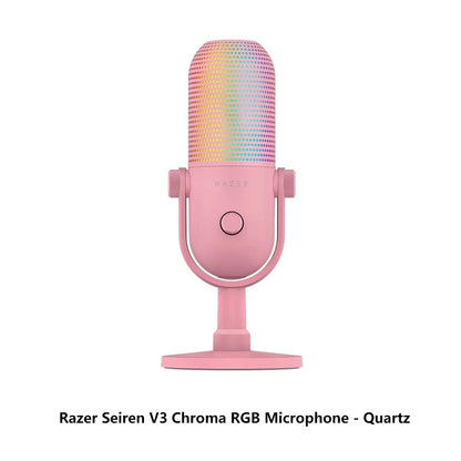 Razer Seiren V3 Chroma RGB Microphone – Tap-to-Mute, Game & Stream Reactive Lighting, Supercardioid Condenser Mic