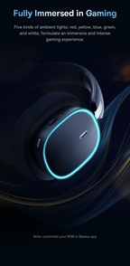 Baseus GH02 Wireless Gaming Headphones – RGB, 40H Battery, Bluetooth & Wired