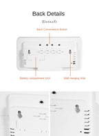 LED Digital Wall Clock – Temperature, Date & Week Display with Alarm, Voice Control & Adjustable Brightness
