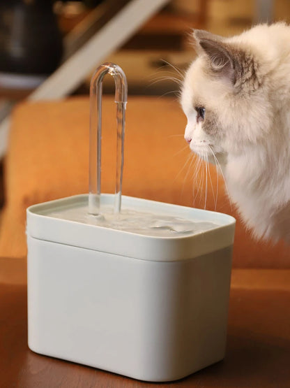 Ultra-Quiet Cat Water Fountain – Smart Automatic Pet Water Dispenser with Filter, 1.5L Recirculating Pump & Burnout Protection