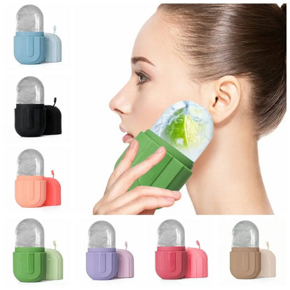 Silicone Ice Roller for Face – Reusable Facial Massager for Skin Care, Lifting, Contouring & Beauty Treatment