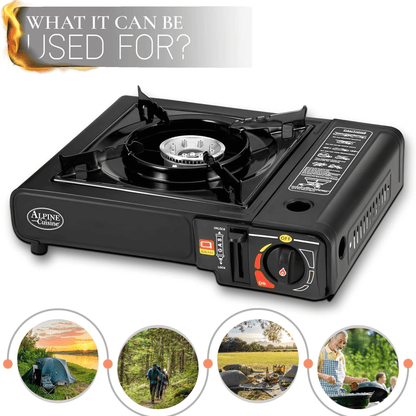 Alpine Cuisine Lightweight Portable Gas Stove for Outdoor and Indoor